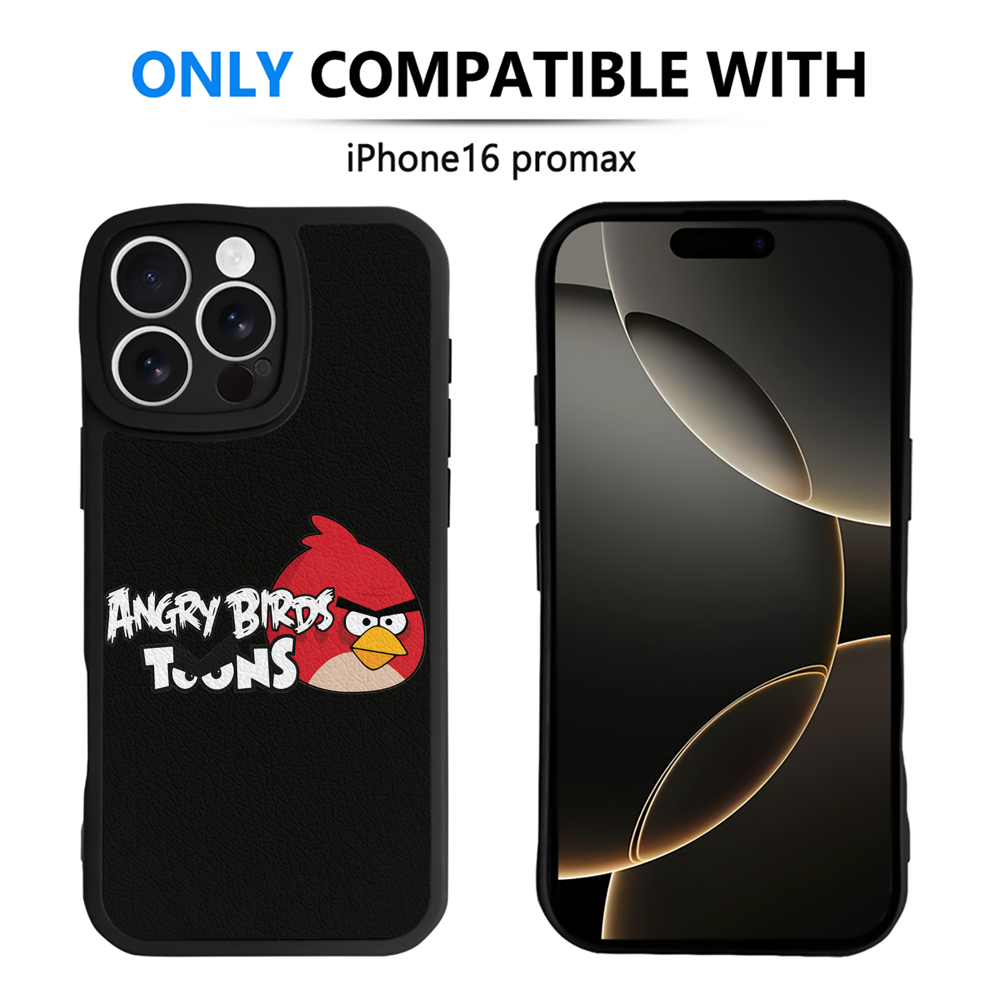 （画像用） Angry Birds アングリーバード 【iPhone 16シリーズ対応】シリコンスマホケース（レザー調） 材質：シリコン